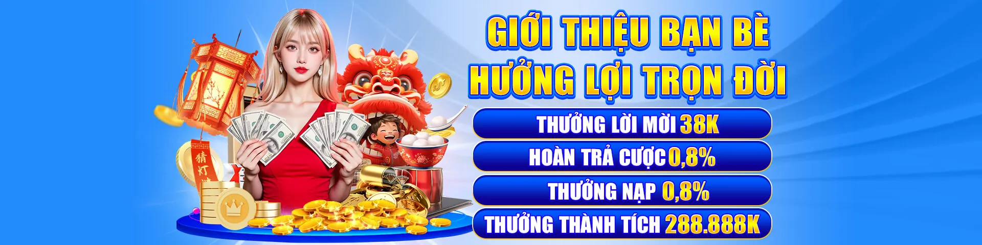 Banner chương trình hoàn trả tiền và VIP độc quyền tại rr8811 code